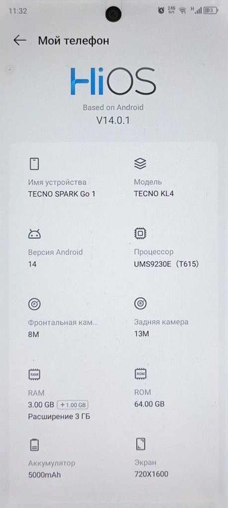 Дешиво Tecno spark go 1 kl4 3/64gb с ломбарда