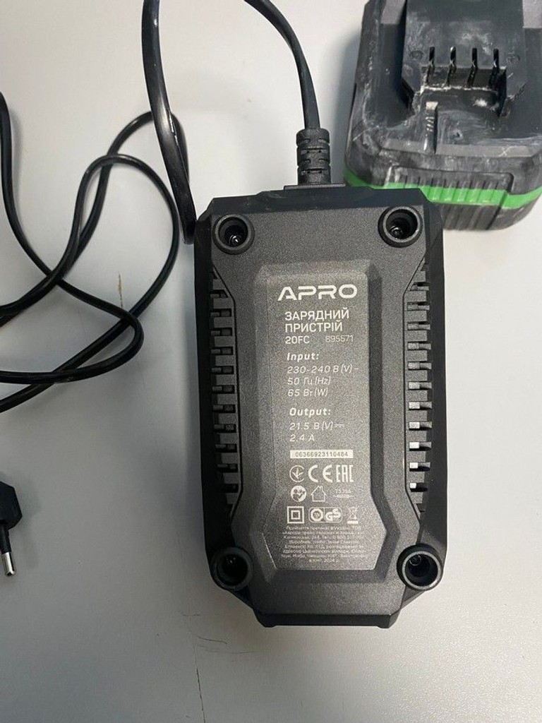 Apro 20ag / 20в / 125мм / 4а / 1 акб / зп Код:01-200977665. Зображення 7