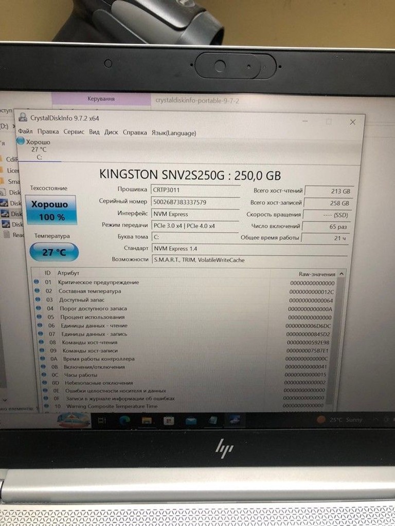 Hp 14/core i5 8250u ddr4/8gb ddr4/ssd 128 gb/*інтегрована Код:01-201030354. Изображение 9