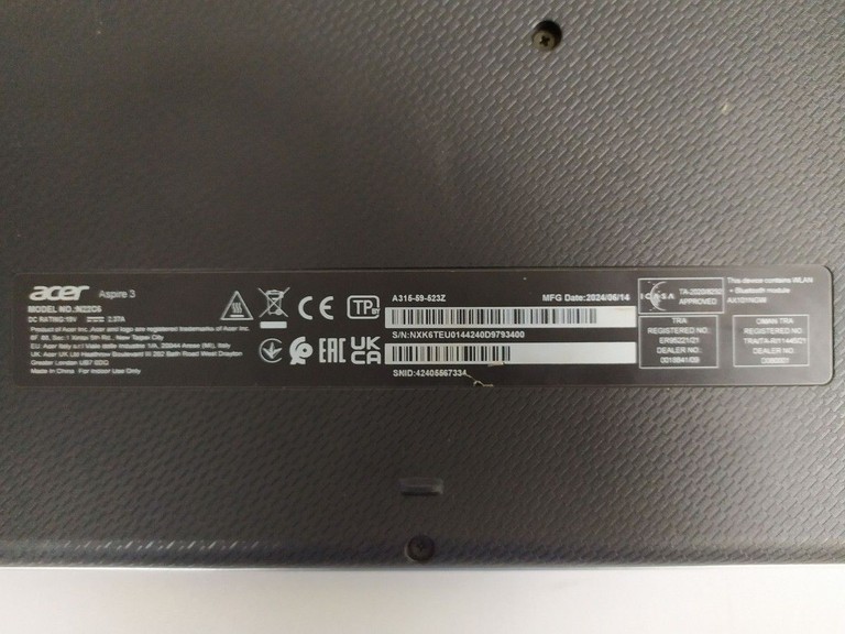 Acer 15/core i5-1235u ddr5/8gb ddr5/hdd *відсутній/ssd 512 gb/*інтегрована Код:01-201074595. Изображение 5