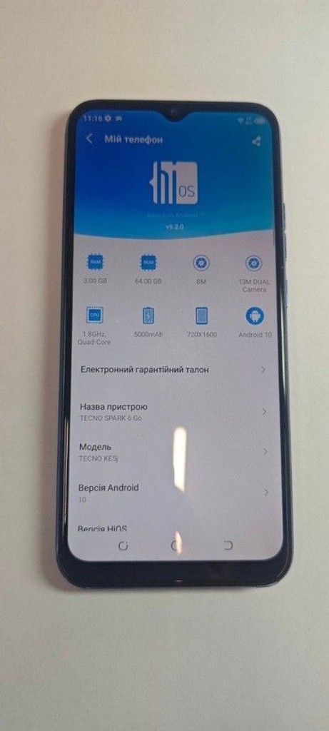 Tecno spark 6 go ke5j 3/64gb Код:01-201155555. Зображення 7
