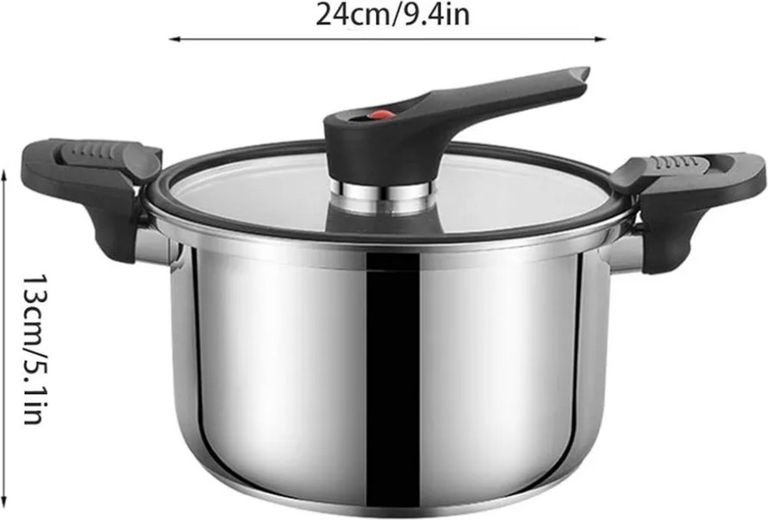 Міцна каструля з нержавіючої сталі з кришкою, сучасний посуд для тушкування з подвійною ручкою, який можна мити в посудомийній м Код:null. Изображение 8