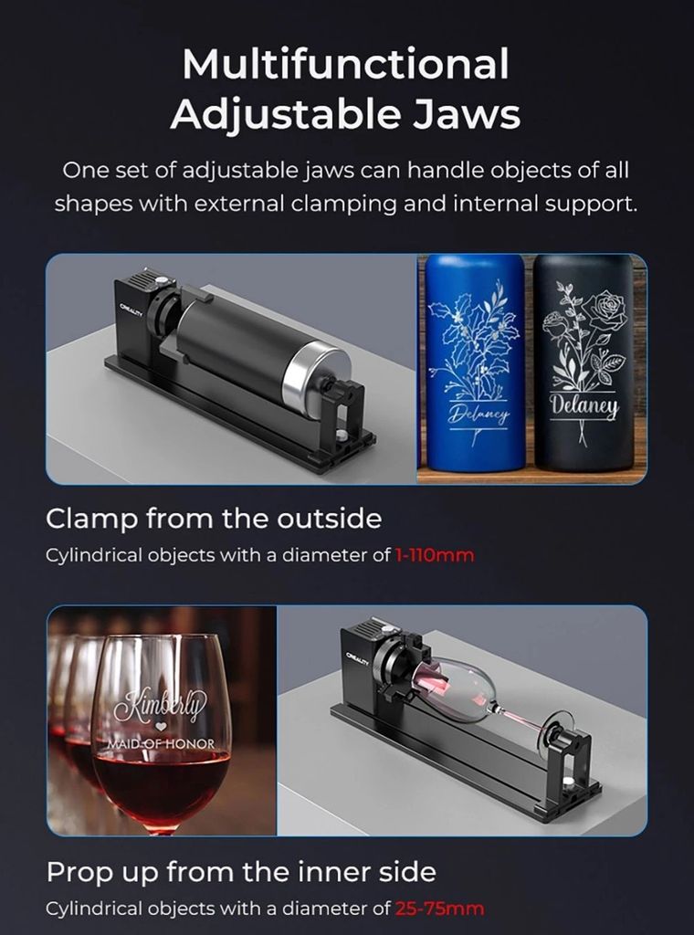 Акція! Creality Rotary Kit Pro для криволінійних поверхонь OKI. Новий. Код:null. Зображення 10