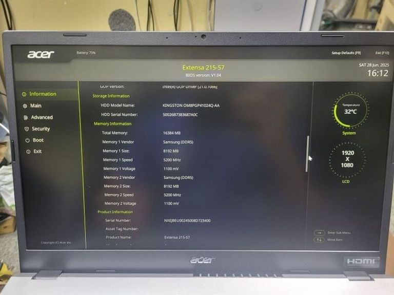 Распродажа Acer 15/core i5-13420h ddr5/16gb ddr5/hdd *відсутній/ssd 1000 gb/*інтегрована, продавец Техноскарб