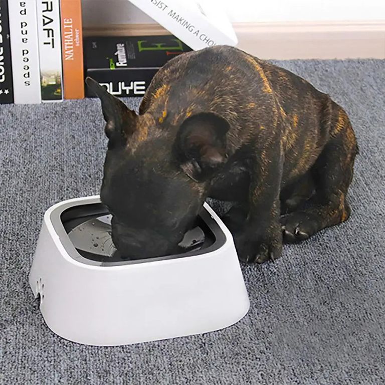 Купити непроливайка для собак та кішок з плаваючим диском Миска антипроливайка для води MAGIC BOWL Біла 1,5л Б/У