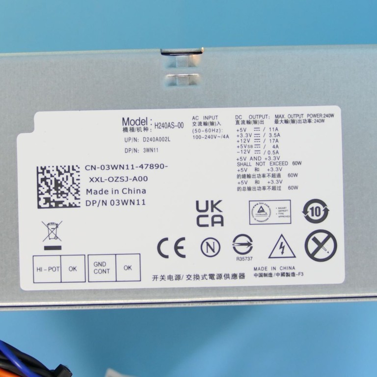 Dell H240AS-00 240W для OptiPlex 390, 790, 990, 3010, 7010, 9010 SFF. Новий. Код:null. Зображення 4