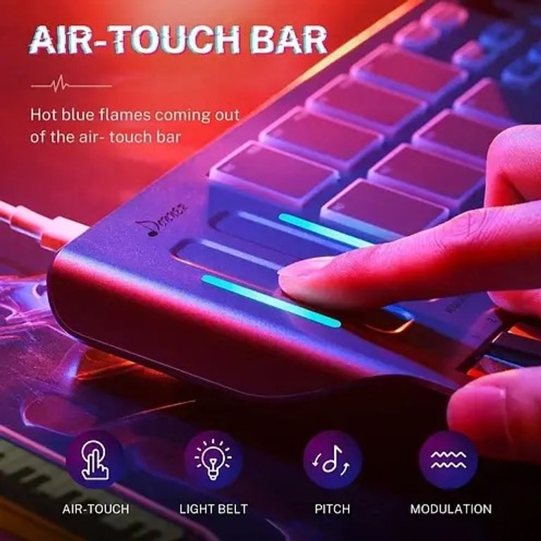 MIDI-клавіатура Donner, портативний MIDI-контролер DMK25 з 25 чутливими клавішами. Новий! Код:null. Зображення 11