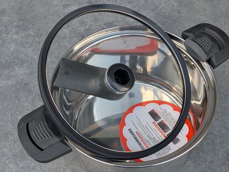 Міцна каструля з нержавіючої сталі з кришкою, сучасний посуд для тушкування з подвійною ручкою, який можна мити в посудомийній м Код:null. Изображение 5