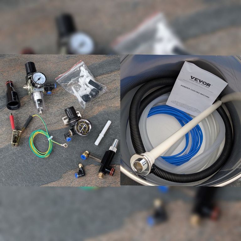 VEVOR, набір для електростатичного порошкового фарбування 50 Вт 100 КВ з 50-літровим Код:null. Зображення 8