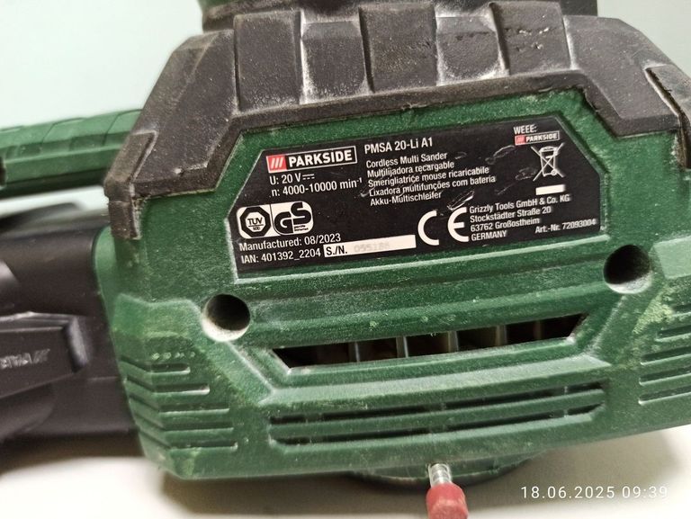 Объявление Parkside pwsa 20 li f4 Б/У