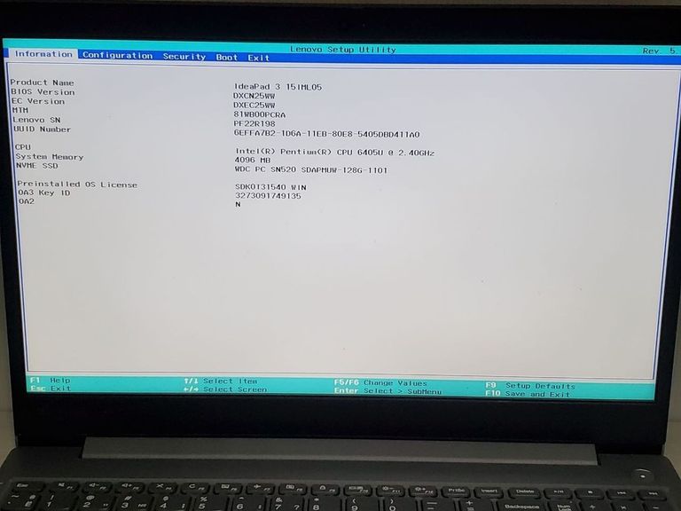Lenovo 15/pentium 6405u ddr4/4gb ddr4/hdd *відсутній/ssd 128 gb/geforce mx130 2gb Код:01-200808993. Изображение 10