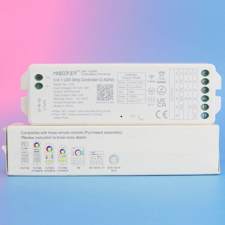 Дешиво Mi-light Smart WB5 (TK-WB5) RGB+CCT 2в1: Wi-Fi, Bluetooth Mesh, 12/24В. с ломбарда