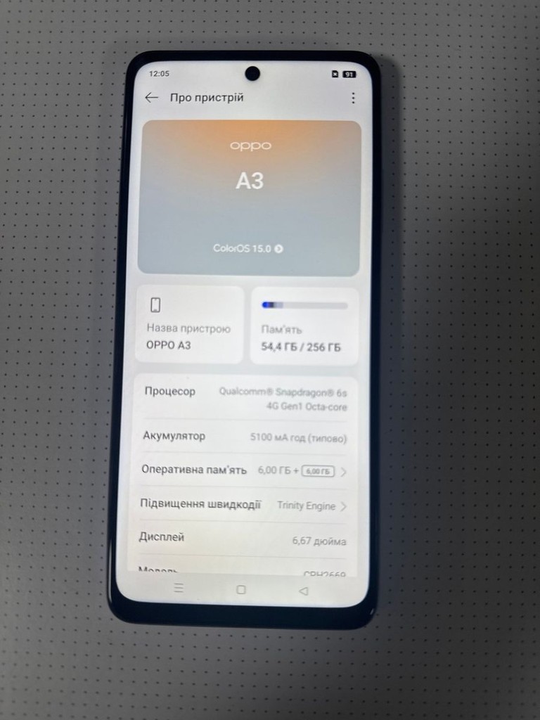 Oppo a3 4g 6/256gb Код:01-200909599. Зображення 6