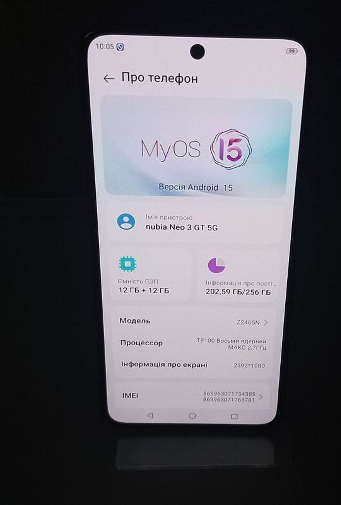 Объявление Zte Nubia Neo 3 GT 5G 12/256GB Gray Б/У