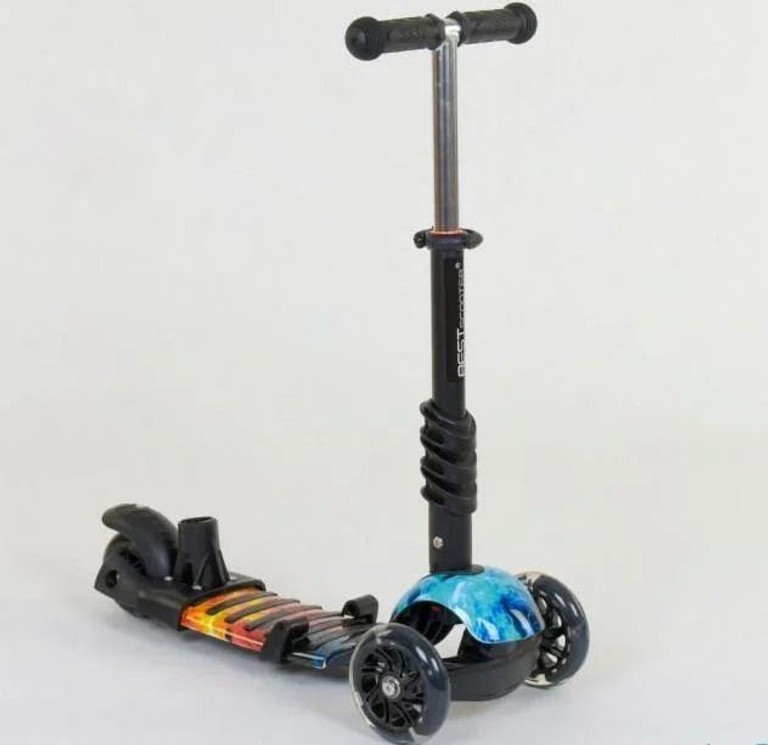 Scooter із колесами, що світяться, і батьківською ручкою 5в1 Код:null. Зображення 6