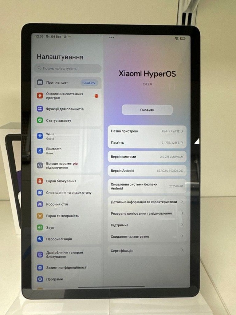 Объявление Xiaomi redmi pad se 4/128gb Б/У