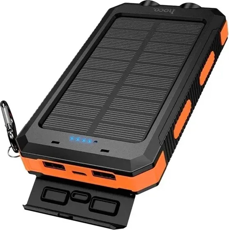 Павербанк HOCO J164 Platinum Solar 8000mAh 2USB/Type-C із сонячною панеллю та ліхтариком Код:null. Зображення 5