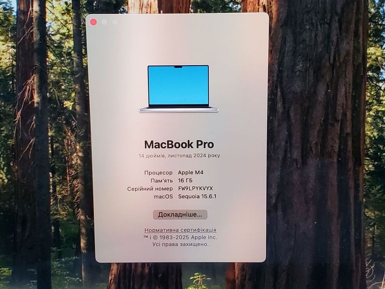 Apple macbook pro 14 a3112 apple m4/ ram 16gb/ssd 512gb/ 10cpu/10gpu Код:01-200759223. Изображение 12