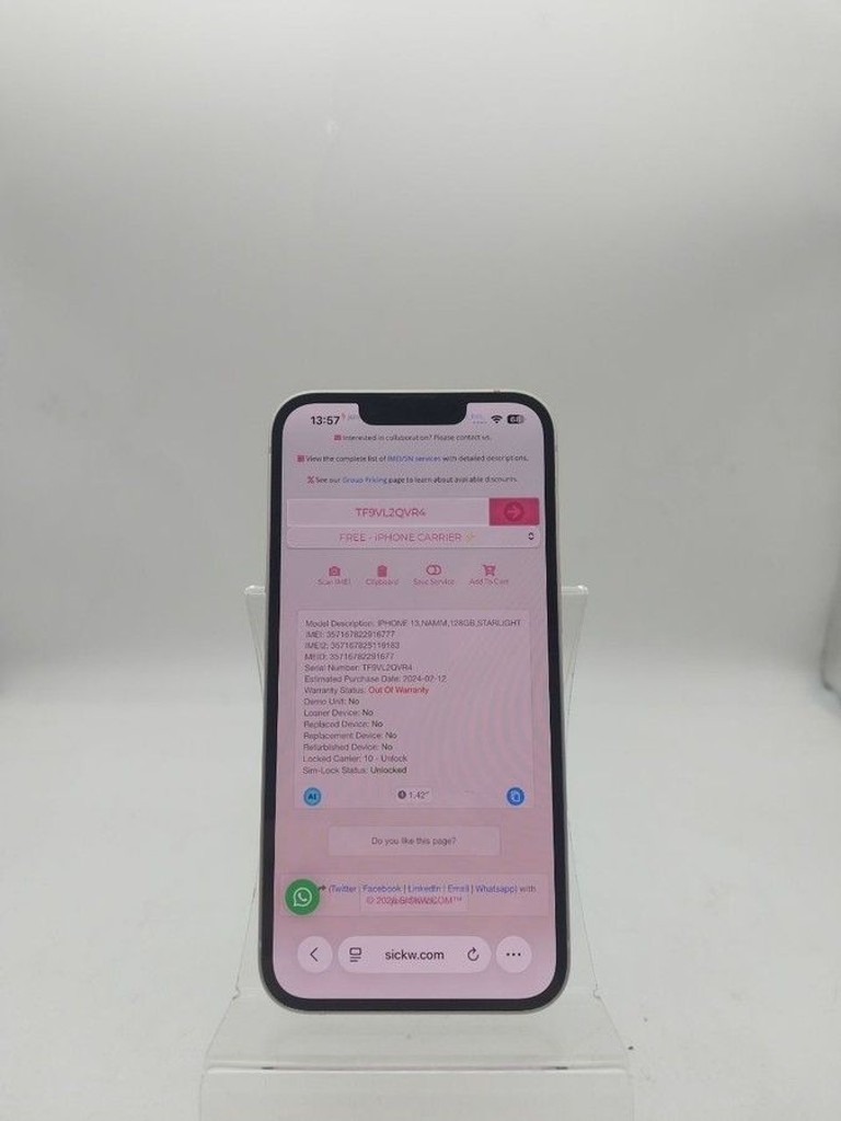 Apple iphone 13 128gb Код:01-200963079. Изображение 5