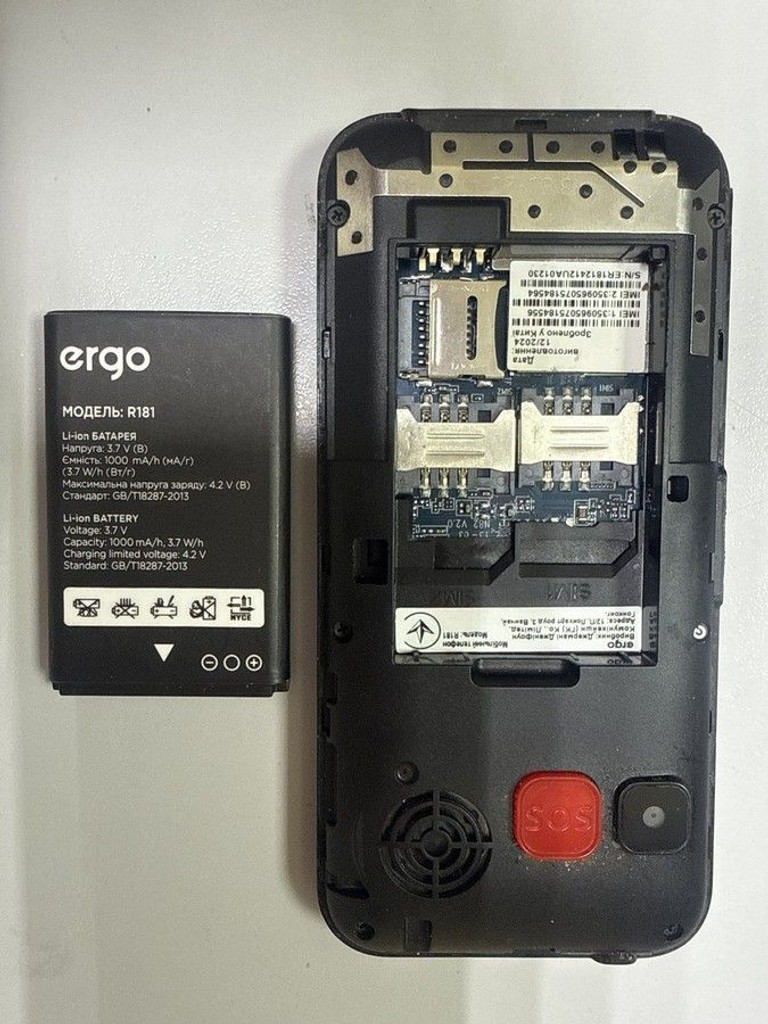 Дешиво Ergo R181 Dual Sim Black с ломбарда