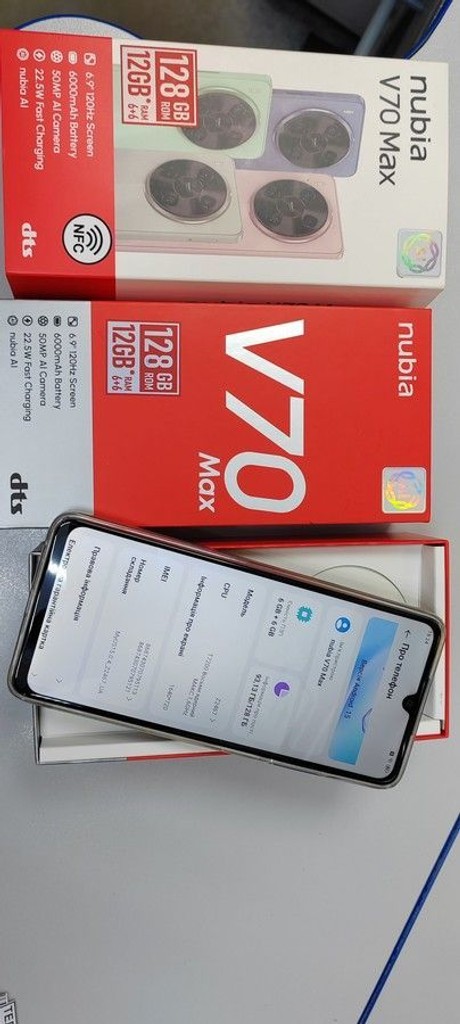 Розпродаж Zte Nubia V70 Max 6/128GB Gray, продавець Техноскарб