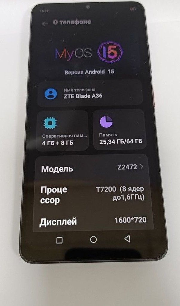 Дешиво Zte Blade A36 4/64GB Green с ломбарда
