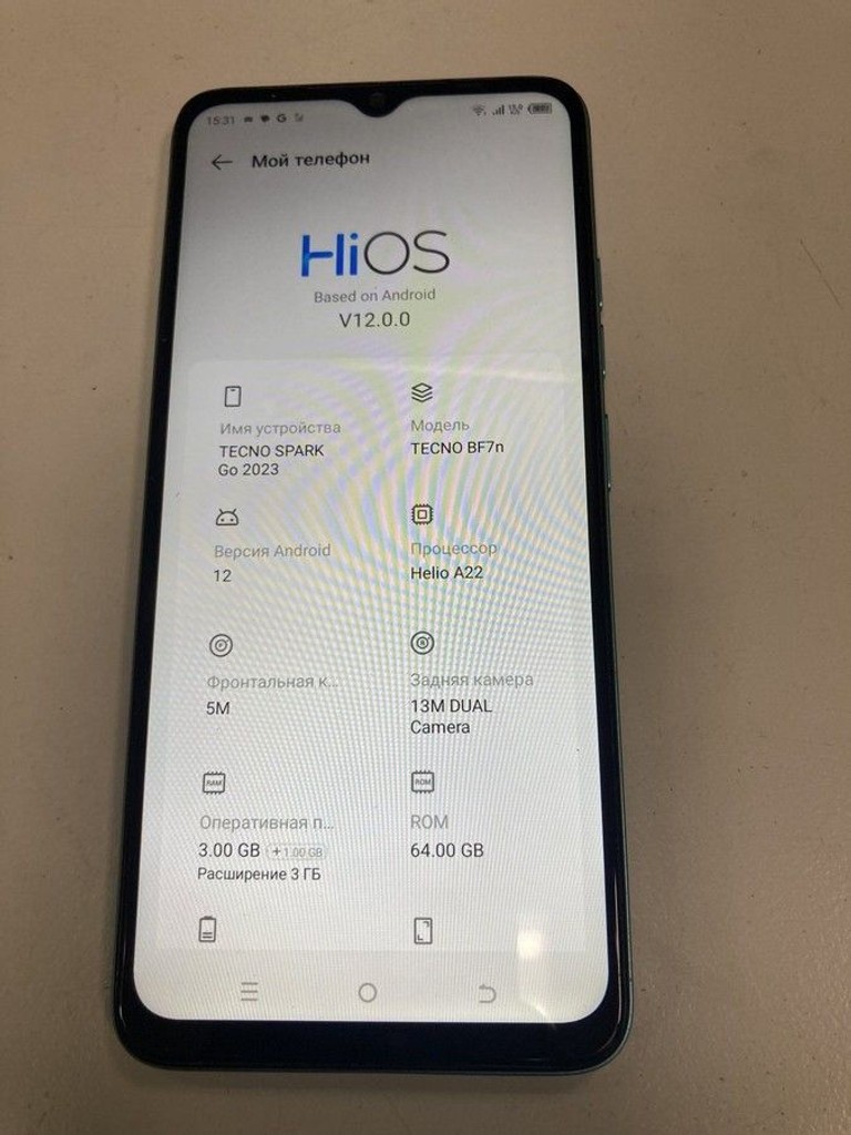 Купить Tecno spark go 2023 bf7n 3/64gb Б/У