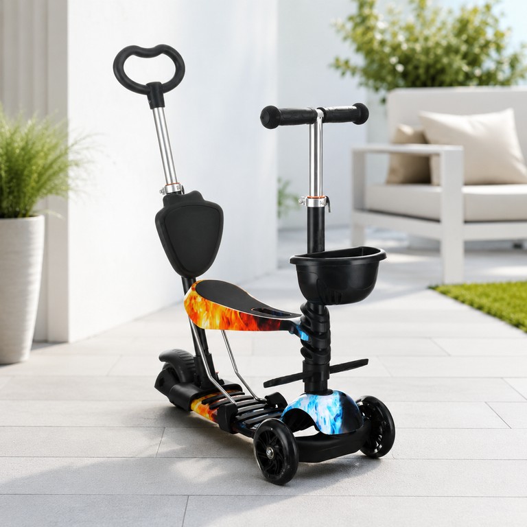 Купити Scooter із колесами, що світяться, і батьківською ручкою 5в1 Б/У