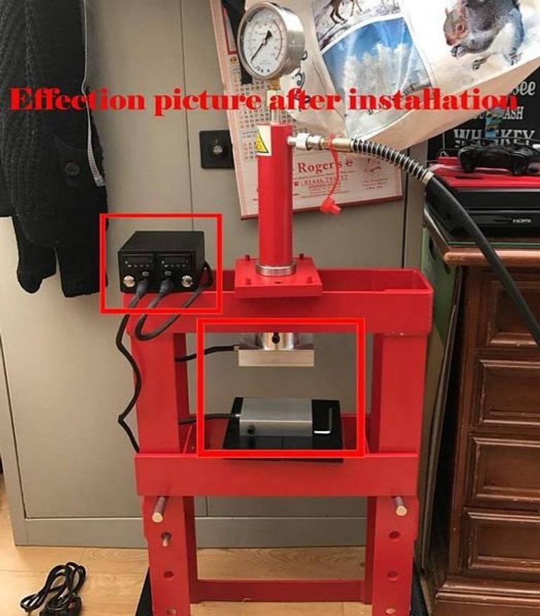 Дешиво Presstool 3x5 дюйма з двома стрижнями та подвійним контролером PID с ломбарда