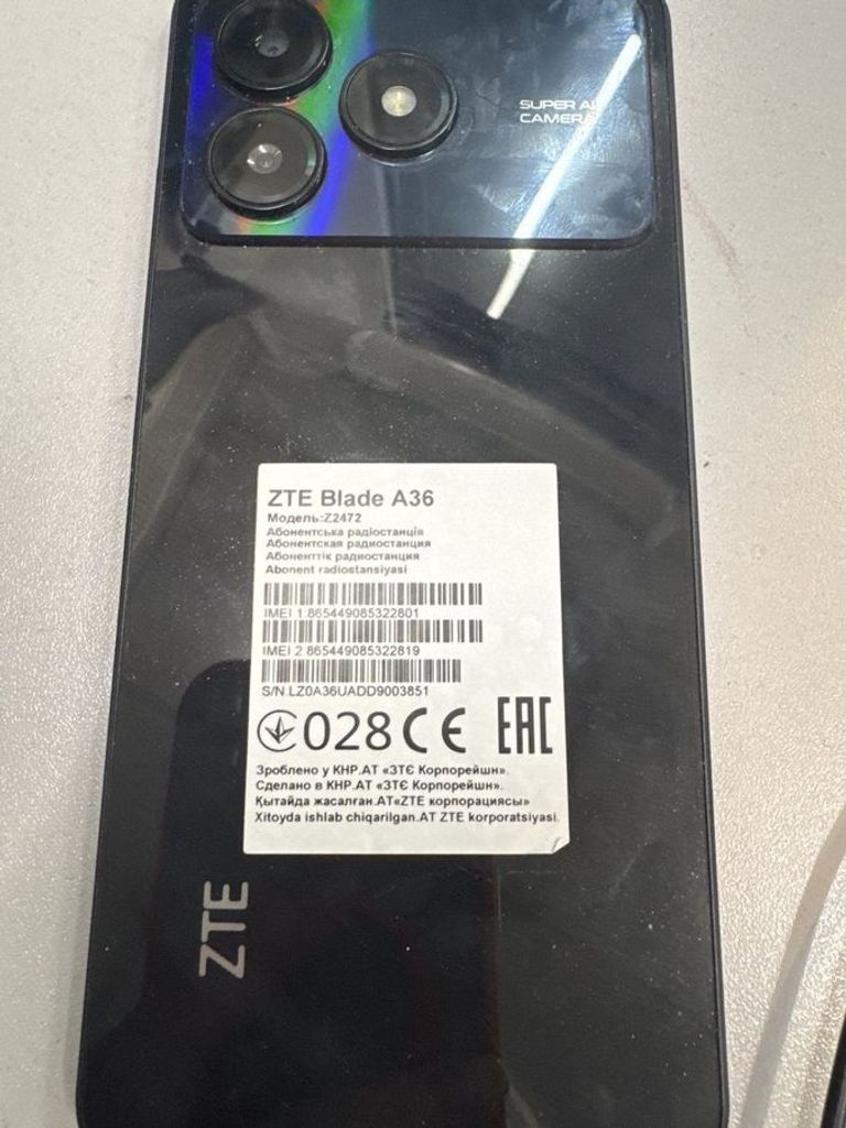 Дешево Zte Blade A36 4/64GB Green з ломбарду
