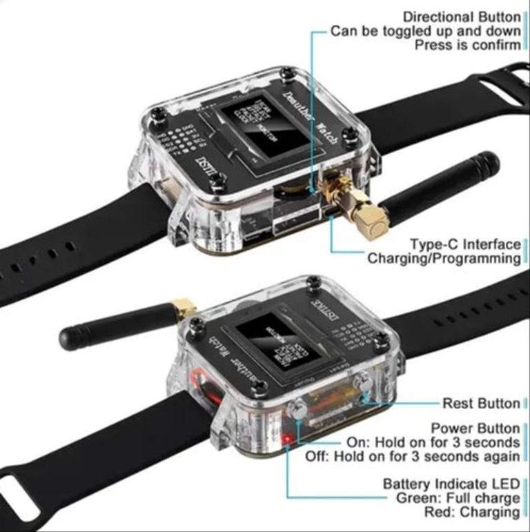 Seamuing Deauther Watch V3S ESP8266 з OLED-дисплеєм. Новий. Код:null. Зображення 9