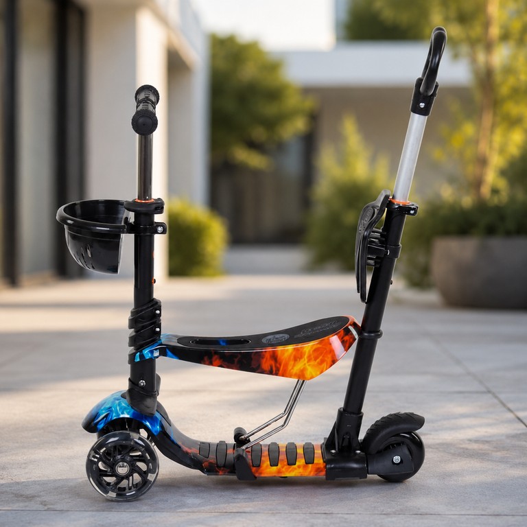 Дешево Scooter із колесами, що світяться, і батьківською ручкою 5в1 з ломбарду