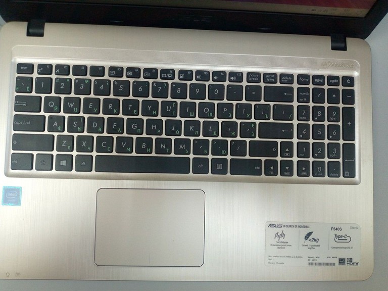 Розпродаж Asus 15/celeron n3060 ddr3/4gb ddr3/hdd 500 gb/*інтегрована, продавець Техноскарб