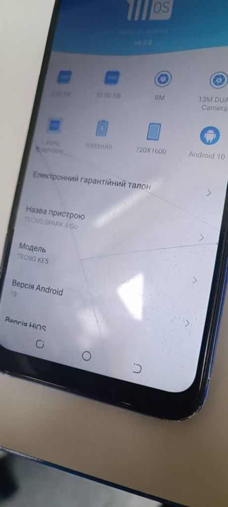 Оголошення Tecno spark 6 go 2/32gb Б/У