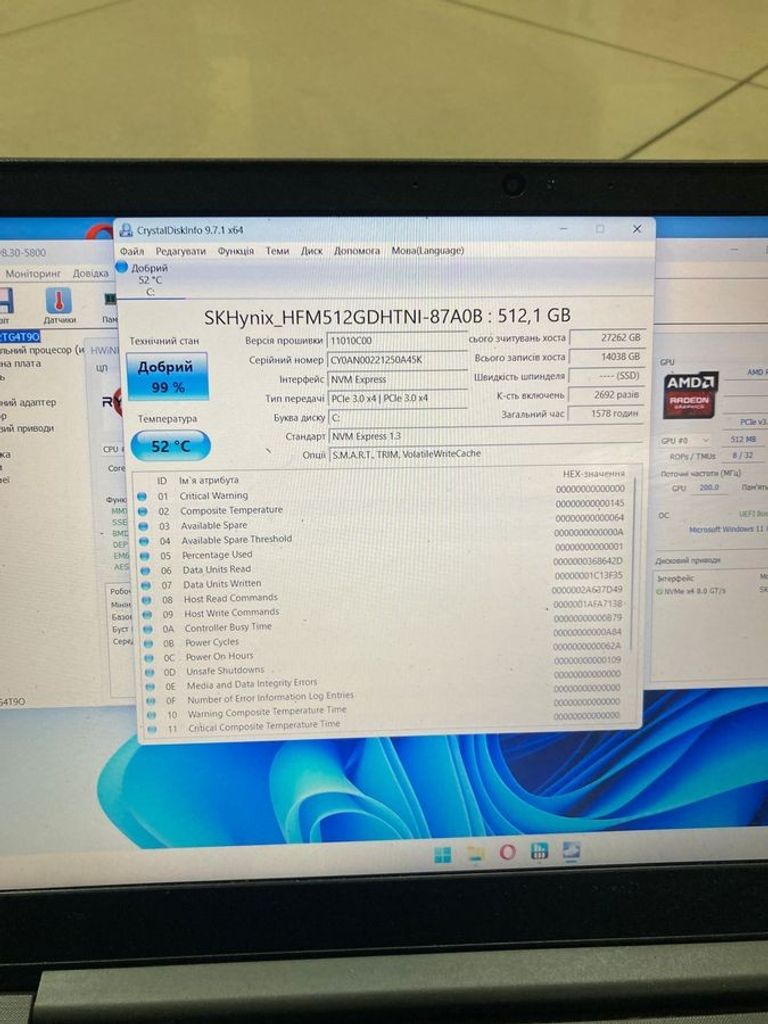 Купить Lenovo 15/ryzen 5 3500u ddr4/8gb ddr4/ssd 512 gb/*інтегрована Б/У
