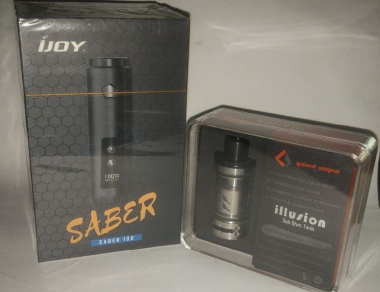 Купить GeekVape illusion RTA Бокс-мод i-JOY Saber 100w 20700 VW. Sony VTC6 Б/У