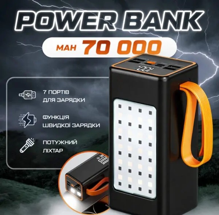 Купити Powerbank 70.000 mah, з швидкою зарядкою Б/У