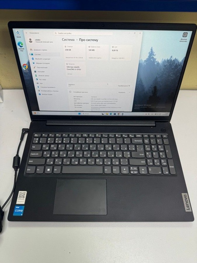 Купить Lenovo 15/core i3-1215u ddr5/8gb ddr3/hdd *відсутній/ssd 250 gb/*інтегрована Б/У