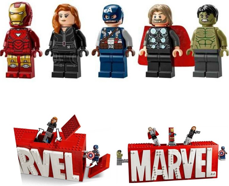 LEGO Super Heroes Marvel Логотип і міні фігурки MARVEL 931 елемент. Новий. Код:null. Зображення 11