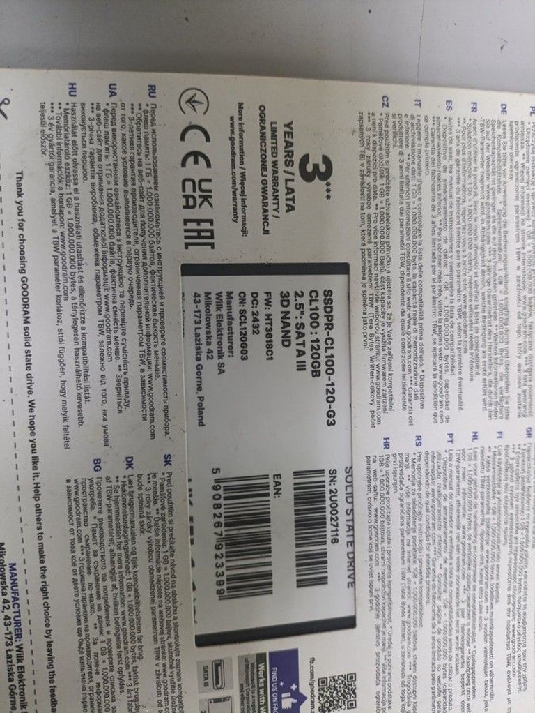 Купить Goodram cl100 gen.3 120 gb Б/У