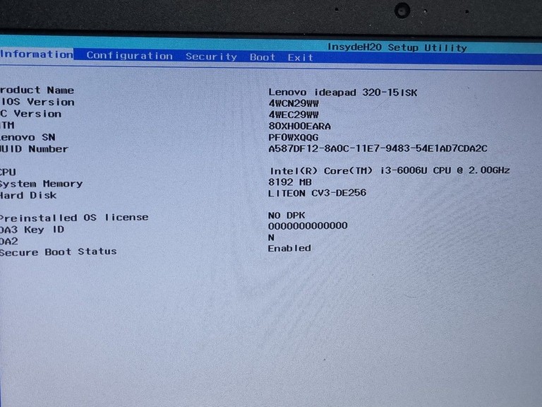 Оголошення Lenovo 15/core i3 6006u ddr3/8gb ddr3/hdd *відсутній/ssd 256 gb/geforce 920mx 2gb Б/У