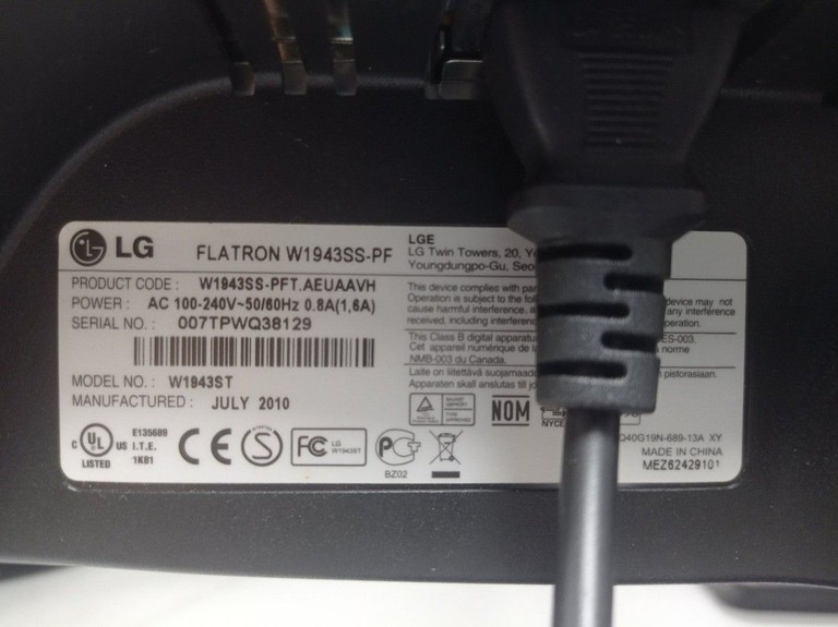 Объявление Lg w1943ss Б/У