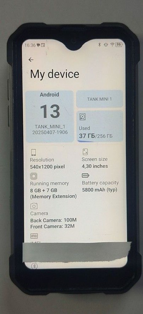 Unihertz Tank Mini 8/256GB Black Код:01-201101082. Зображення 5