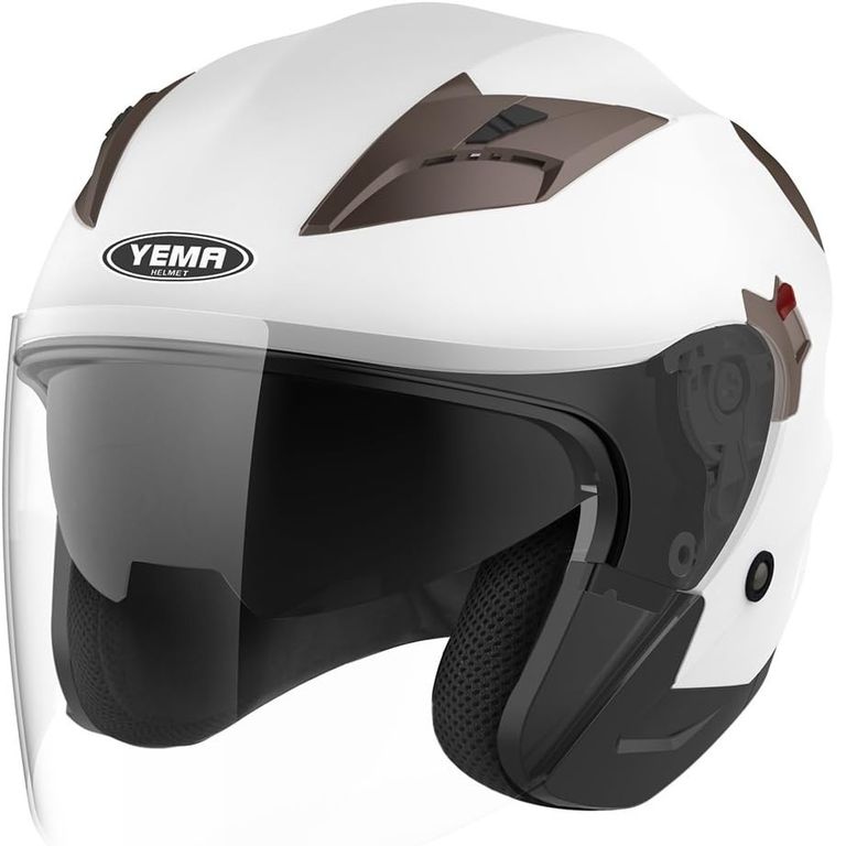 Акція! Мотоциклетний шолом YEMA YM-627. Розмір M, білий. Новий. Код:null. Изображение 11