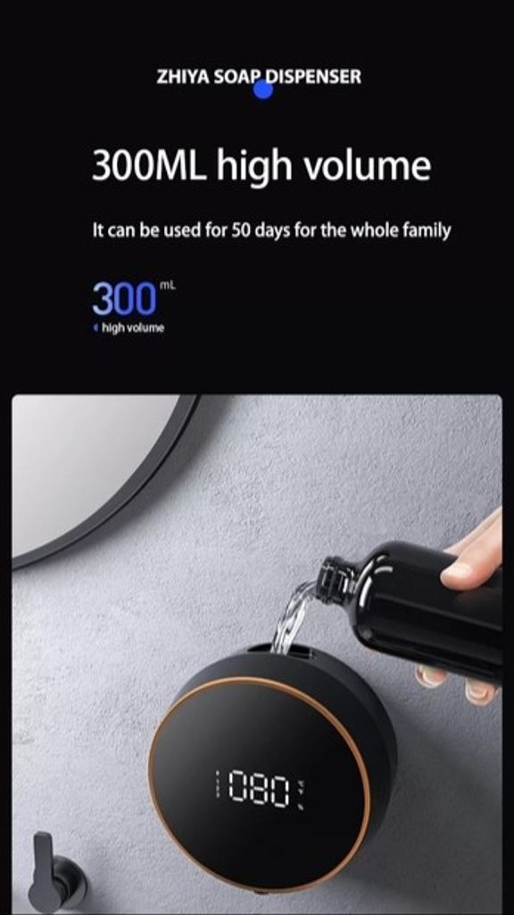 Zhiya Soap Dispenser MYX-W1 Black Код:null. Зображення 11
