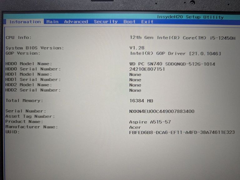 Распродажа Acer 15/core i5-12450h ddr5/16gb ddr4/hdd *відсутній/ssd 512 gb/*інтегрована, продавец Техноскарб
