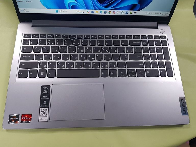 Объявление Lenovo 15/ryzen 5 5500u ddr4/8gb ddr4/hdd *відсутній/ssd 512 gb/*інтегрована Б/У