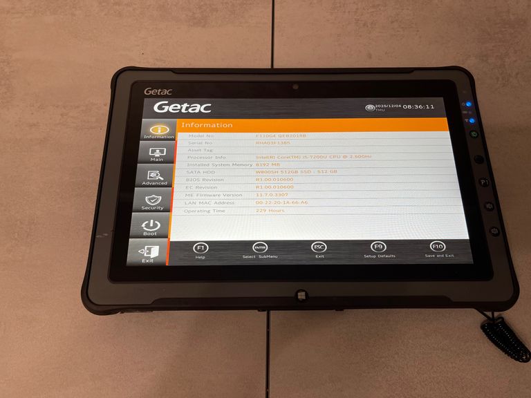 Getac F110 G4, 11.6", i5-7200U, 8GB, 512GB SSD, 4G LTE Код:null. Зображення 7