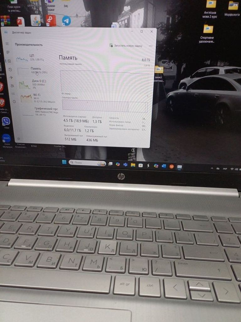 Объявление Hp 15/ryzen 5 3500u ddr4/8gb ddr4/hdd *відсутній/ssd 256 gb/*інтегрована Б/У