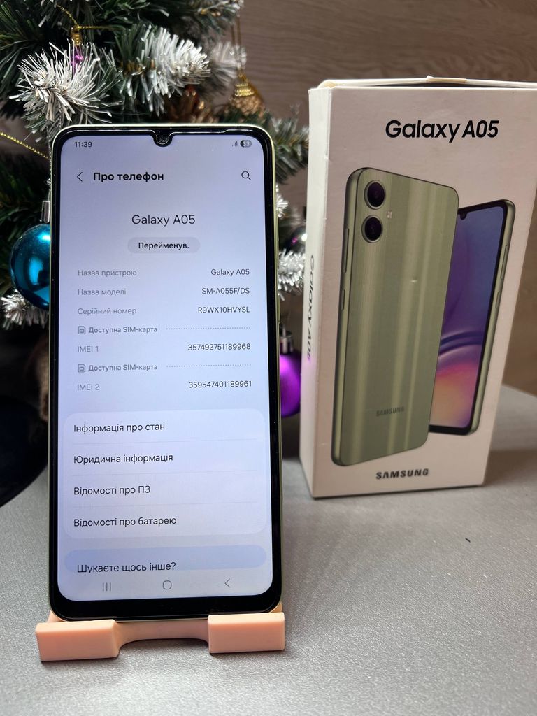 Samsung Galaxy A05 4/64GB Light Green (SM-A055FLGD) Код:null. Зображення 4